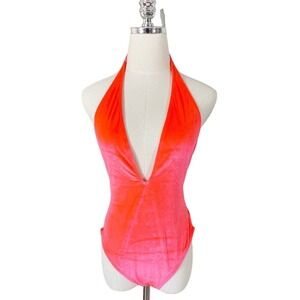 Urban Outfitters Out From Under Velvet Plunging Swimsuit One Piece